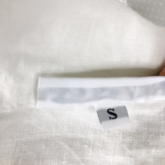 Bryn Walker Shirt 100% Linen White Long Sleeve S - Picture 7 of 8